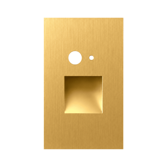 Vertical Step light MS+PC Brushed Brass Cover