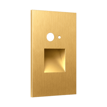 Vertical Step light MS+PC Brushed Brass Cover