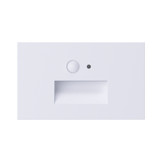 Horizontal Step Light Motion sensor + Photo cell (White)