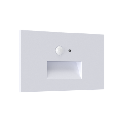 Horizontal Step Light Motion sensor + Photo cell (White)