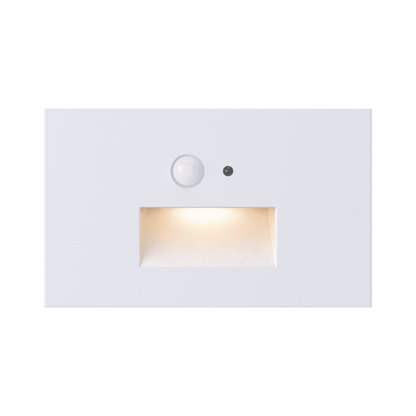Horizontal Step Light Motion sensor + Photo cell (White)