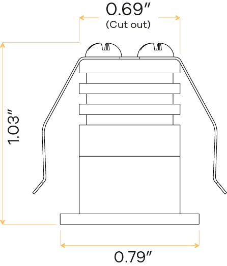 Mini White Puck Light 24V 22K
