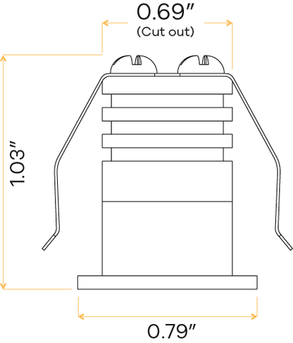 Mini White Puck Light 24V 22K
