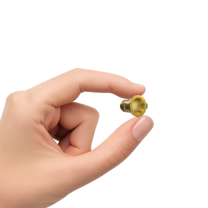 Mini Brushed Brass Puck Light 24V 35K