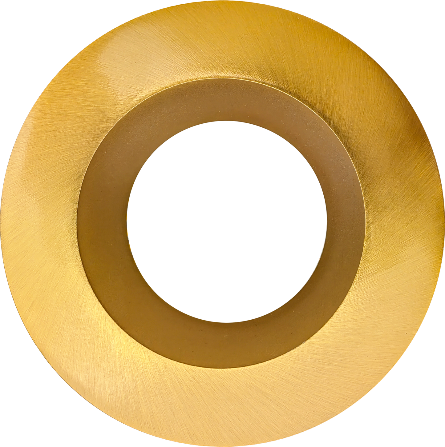 4 Inch Brushed Brass Round Trim G2