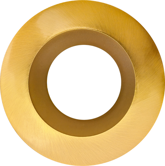 4 Inch Brushed Brass Round Trim G2