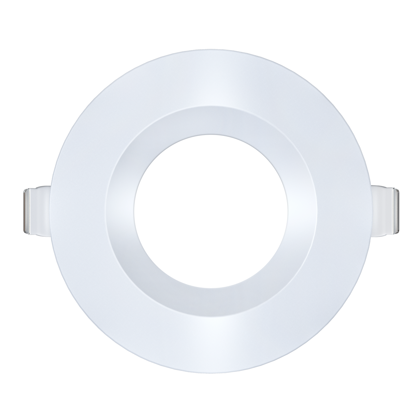 4 inch white round shallow trim