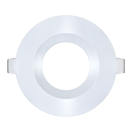 4 inch white round shallow trim