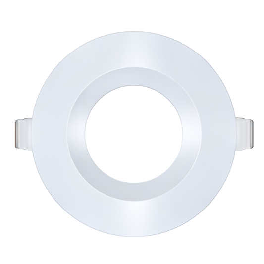 4 inch white round shallow trim