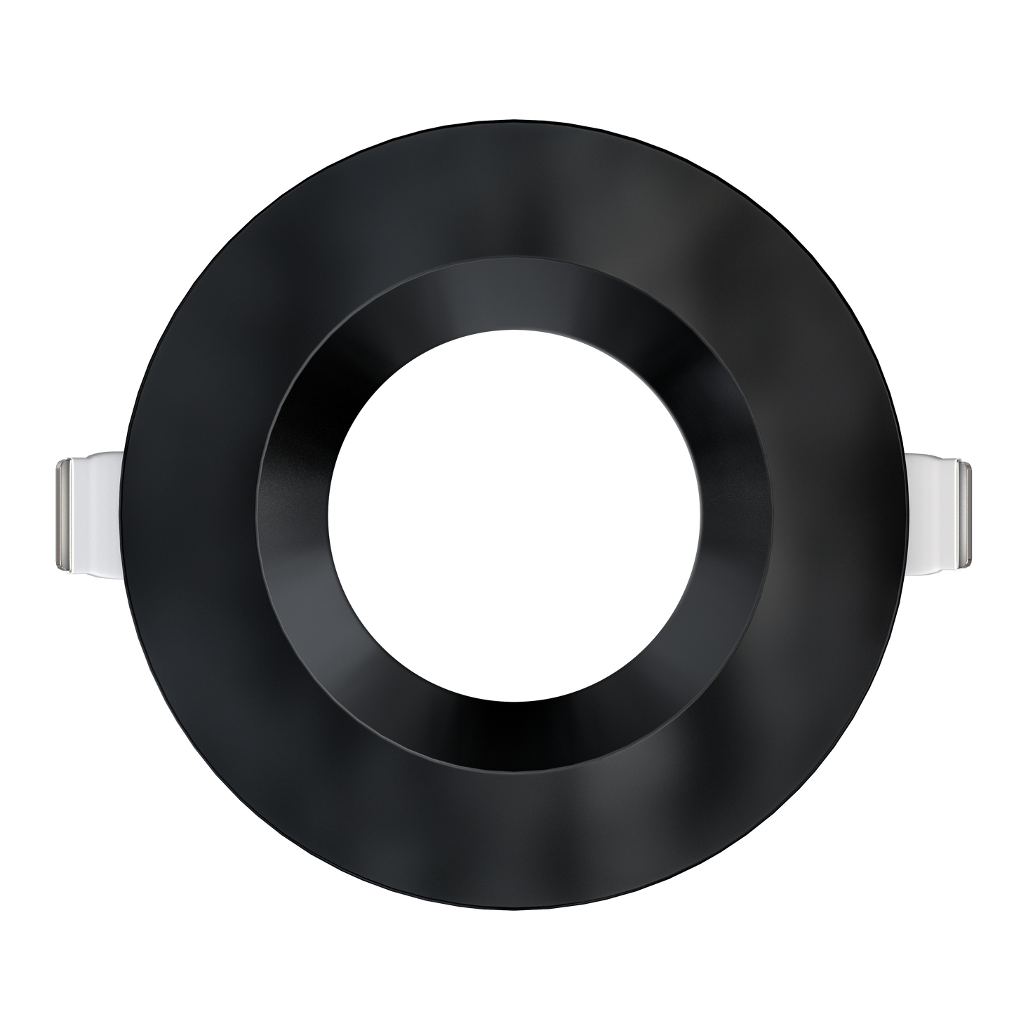 4 inch black round shallow trim