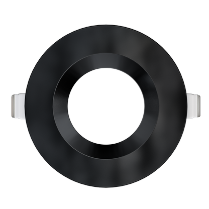 4 inch black round shallow trim