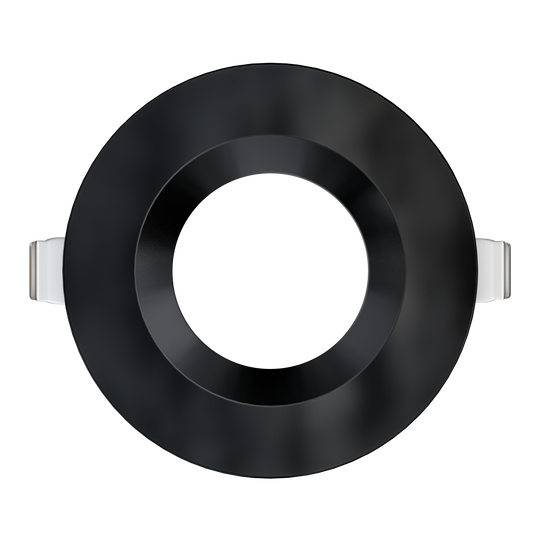 4 inch black round shallow trim