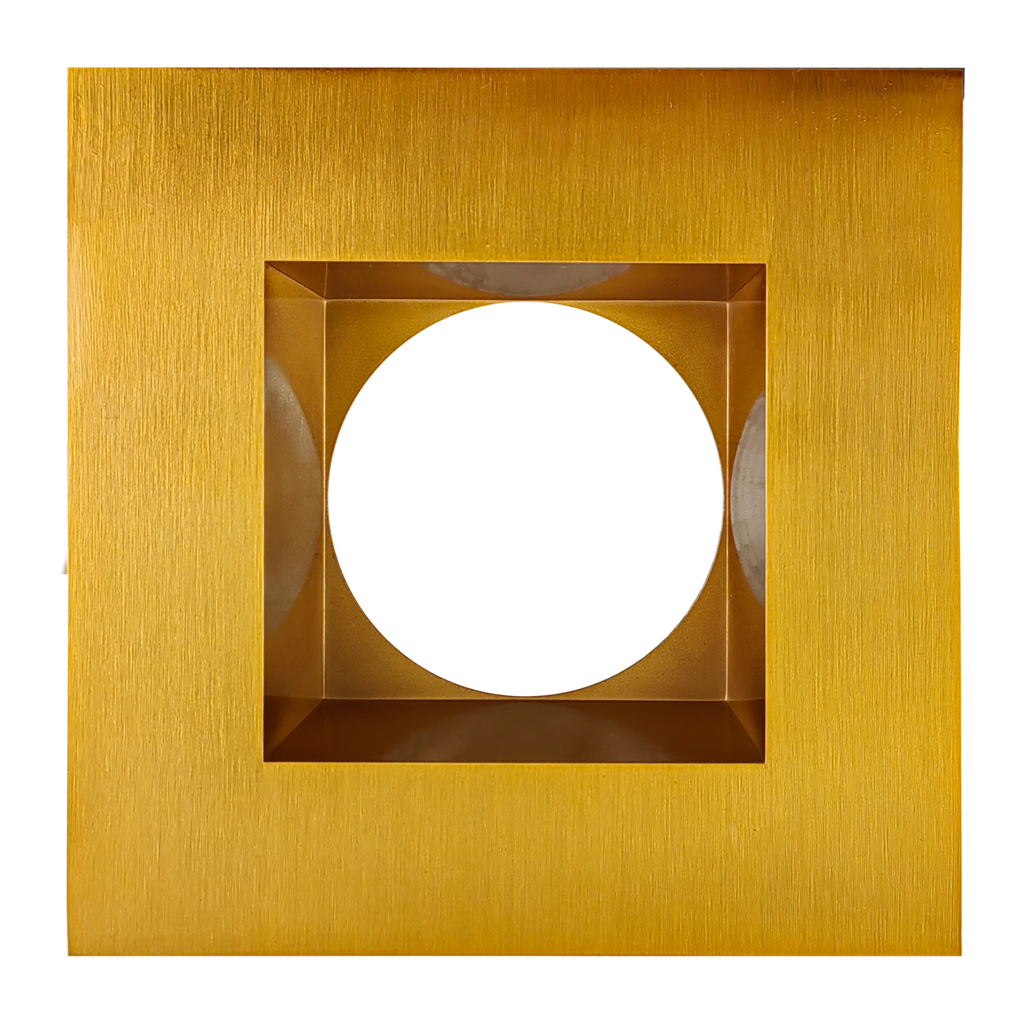 4 Inch Brushed Brass Square Trim G2