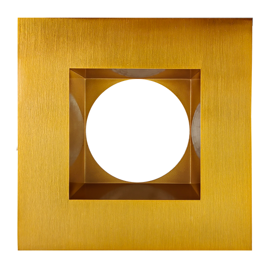 4 Inch Brushed Brass Square Trim G2