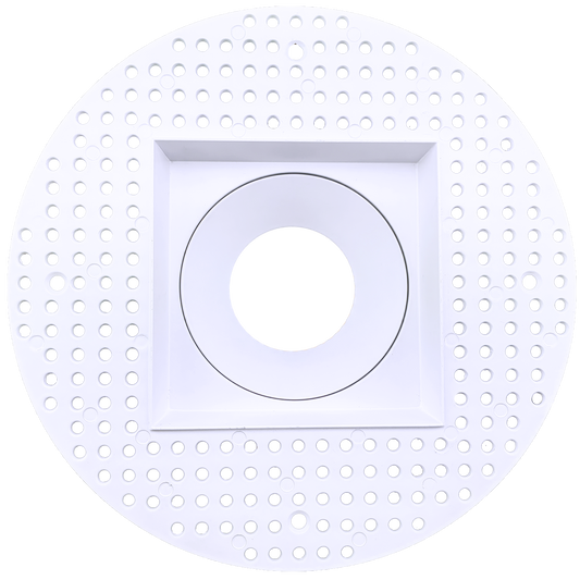 4 Inch White Square Trimless Kit