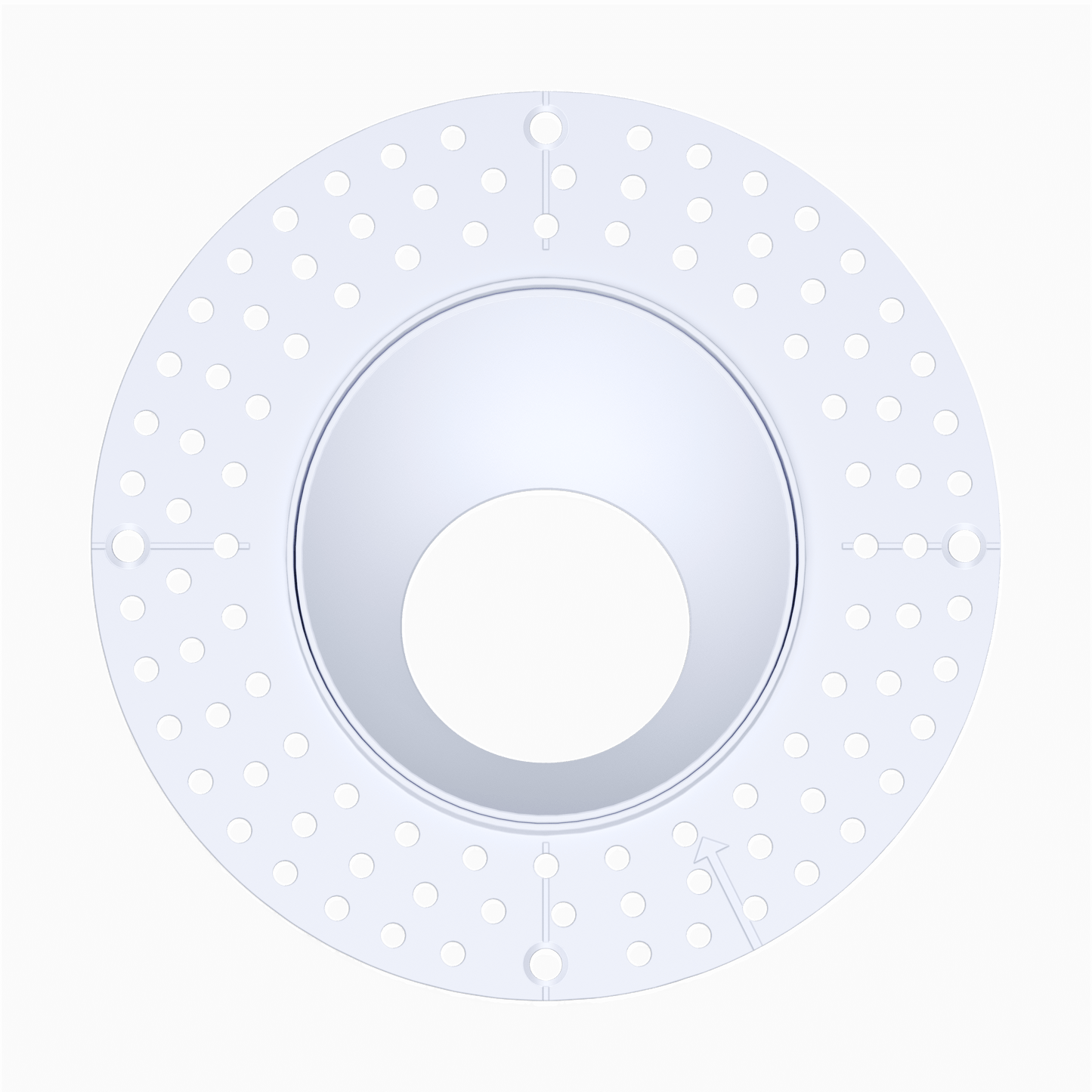 4 Inch White Wall Wash Round Trimless