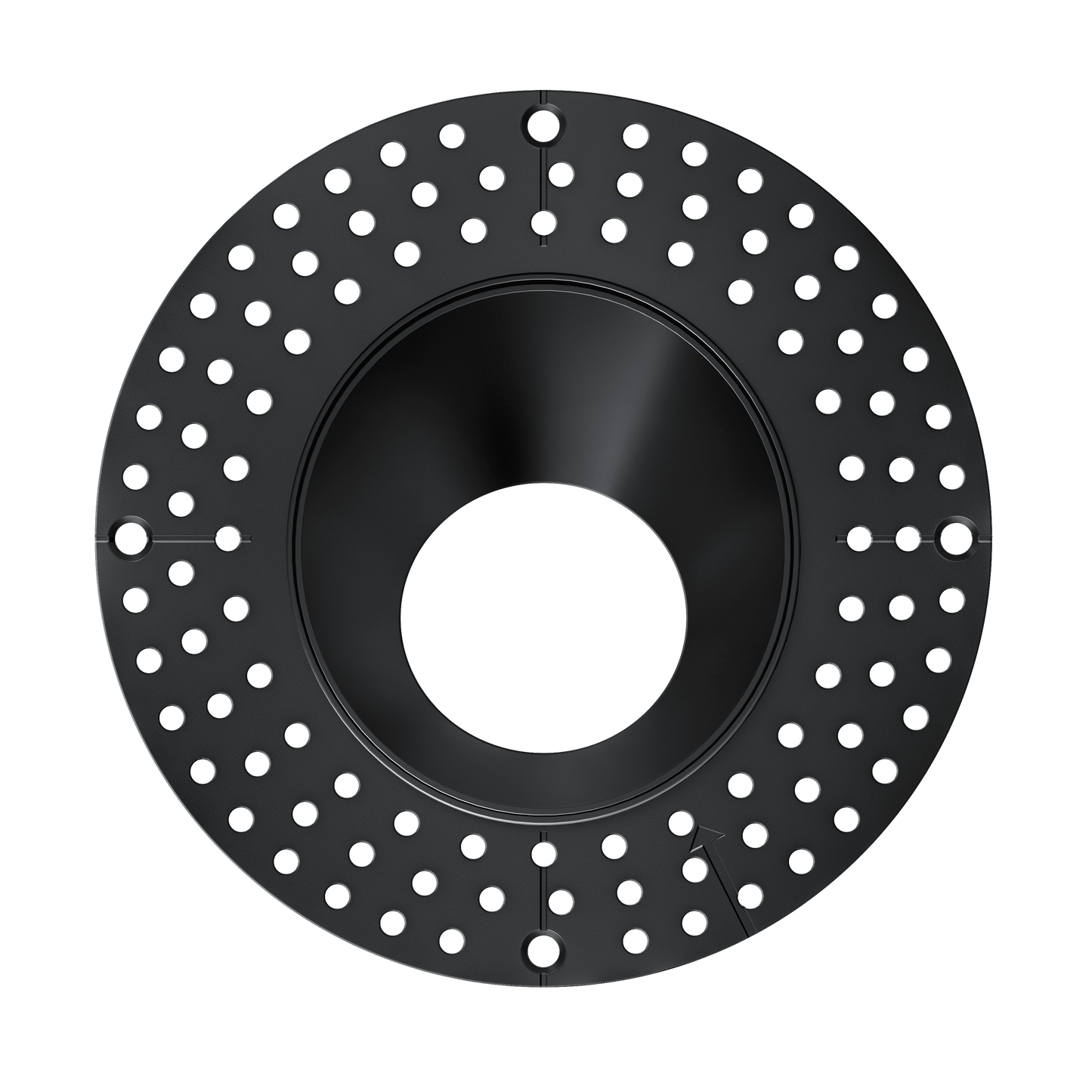 4 Inch Black Wall Wash Round Trimless