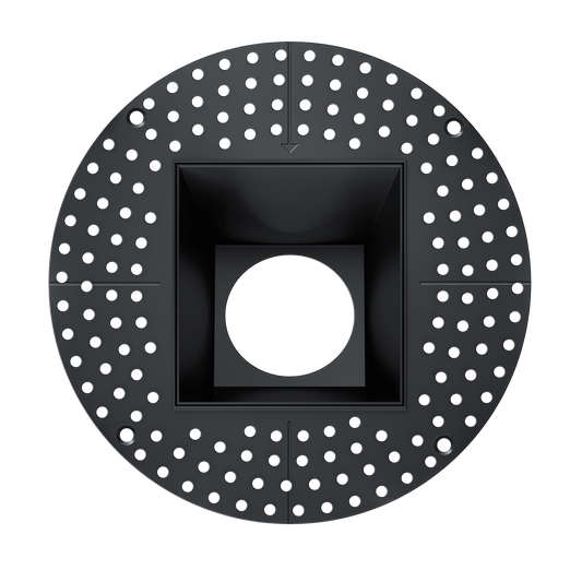 4 Inch Black Wall Wash Square Trimless