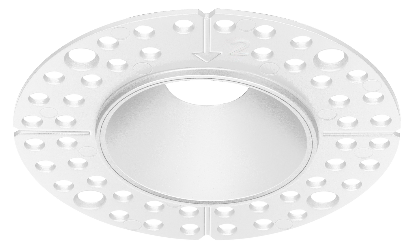1 Inch White Round Trimless Kit