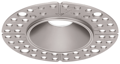 1 Inch Brushed Nickel Round Trimless Kit