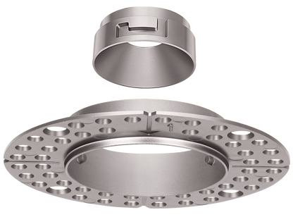 1 Inch Brushed Nickel Round Trimless Kit