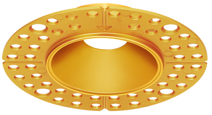1 Inch Brushed Brass Round Trimless Kit