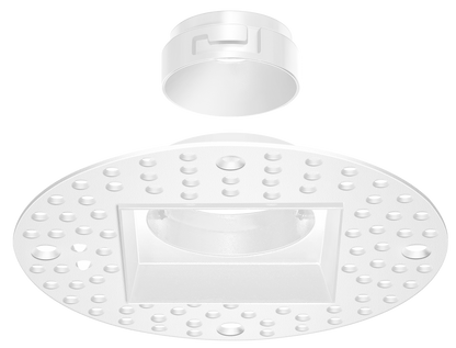 1 Inch White Square Trimless Kit