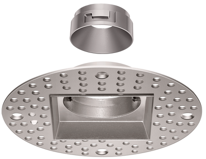 1 Inch Brushed Nickel Square Trimless Kit