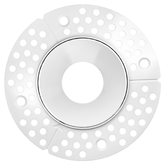 2 Inch White Round Trimless