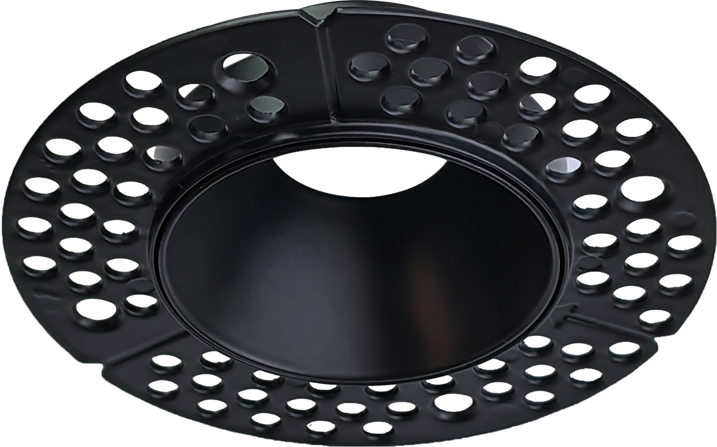 2 Inch Black Round Trimless