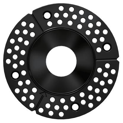 2 Inch Black Round Trimless