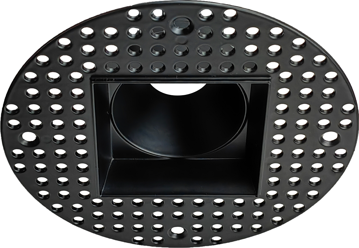 2 Inch Black Square Trimless