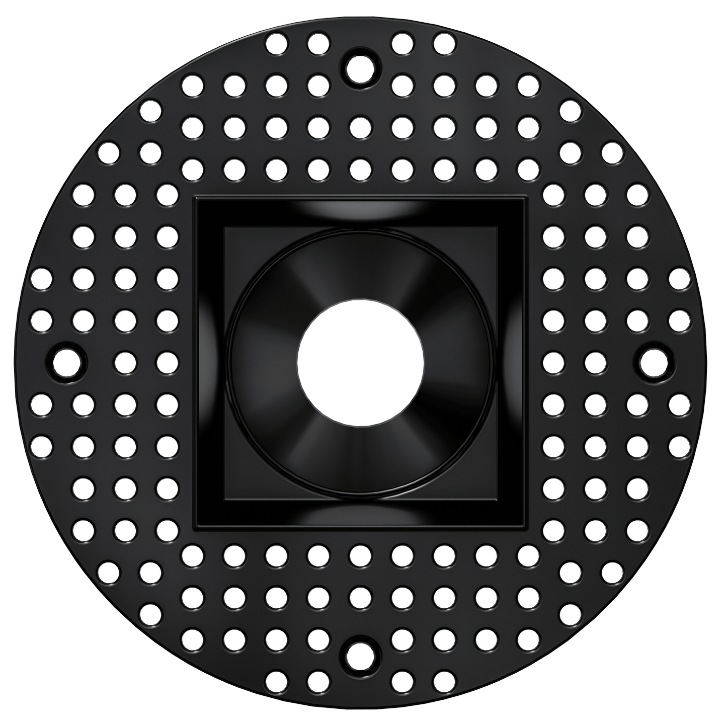 2 Inch Black Square Trimless
