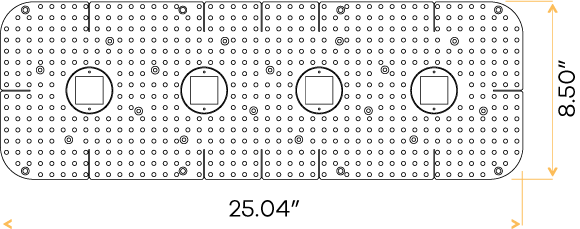 1 Inch Quadruple Head Trimless Kit