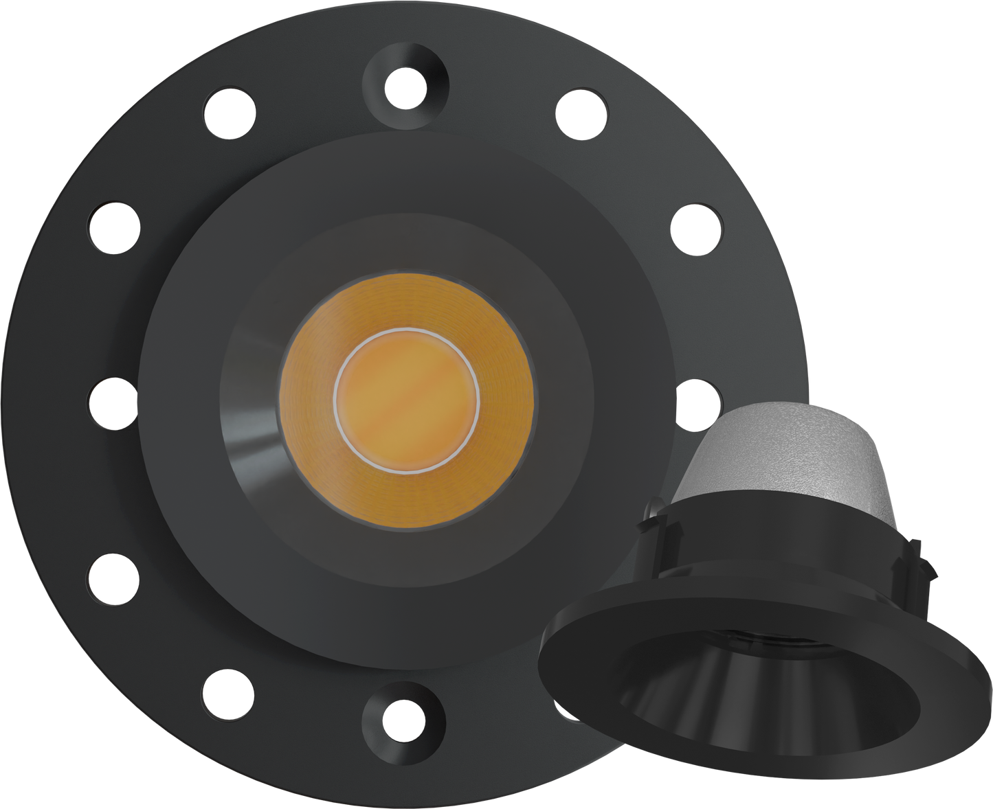 1 Inch Black Round Trimmed Kit