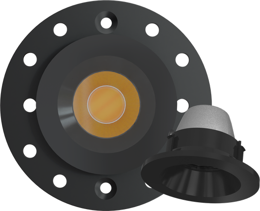 1 Inch Black Round Trimmed Kit