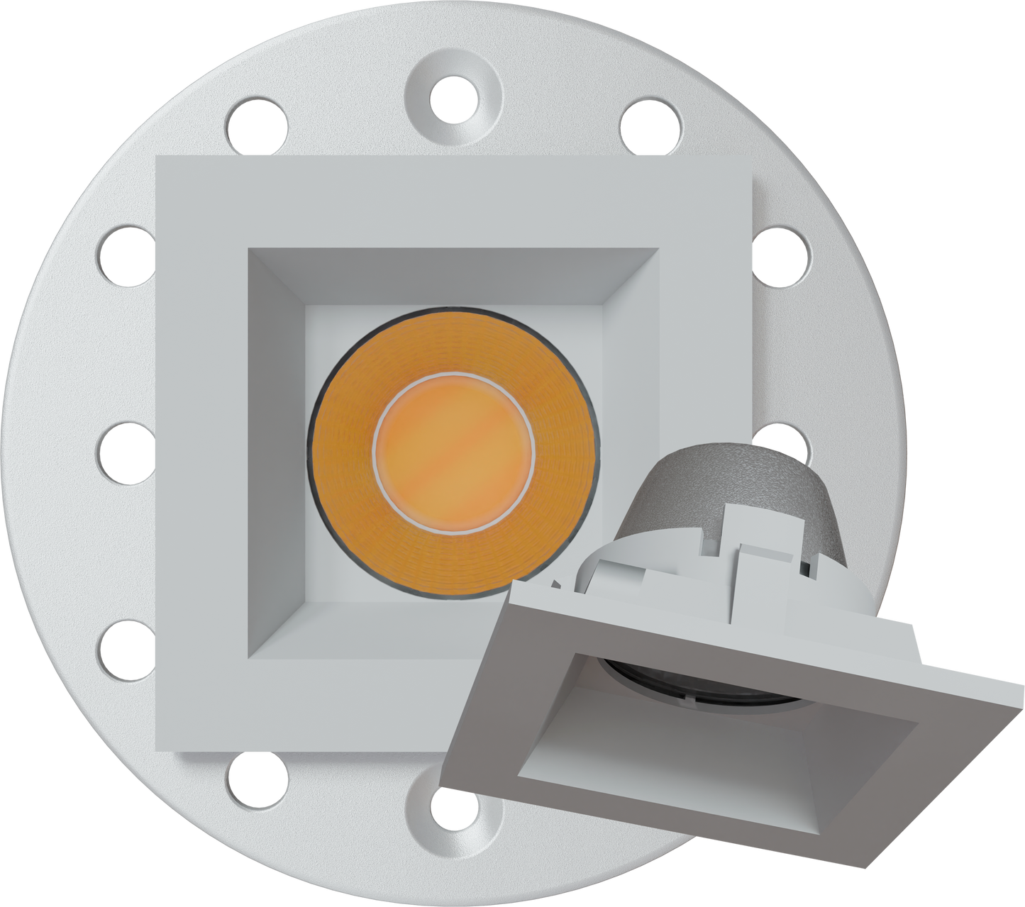 1 Inch White Square Trimmed Kit