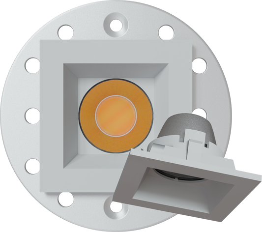 1 Inch White Square Trimmed Kit