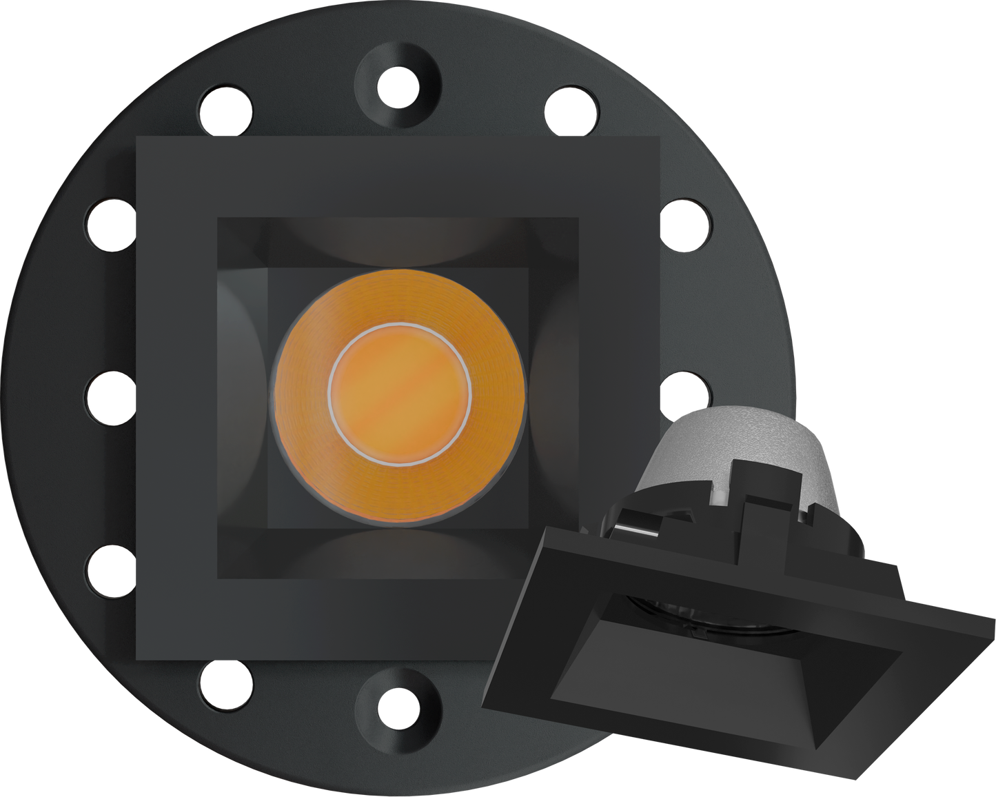 1 Inch Black Square Trimmed Kit