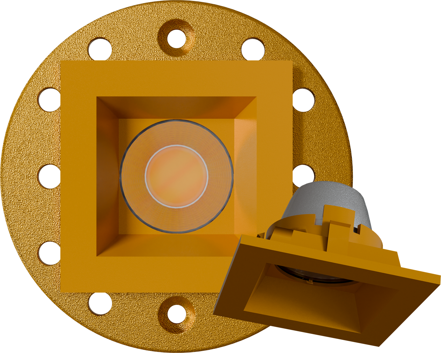 1 Inch Brass Square Trimmed Kit