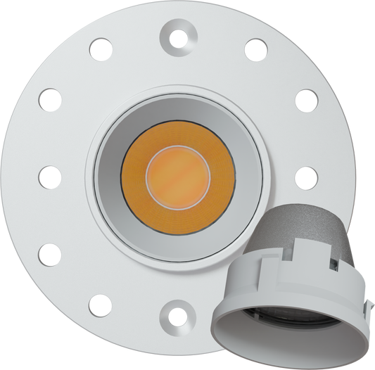 1 Inch White Round Trimless Kit