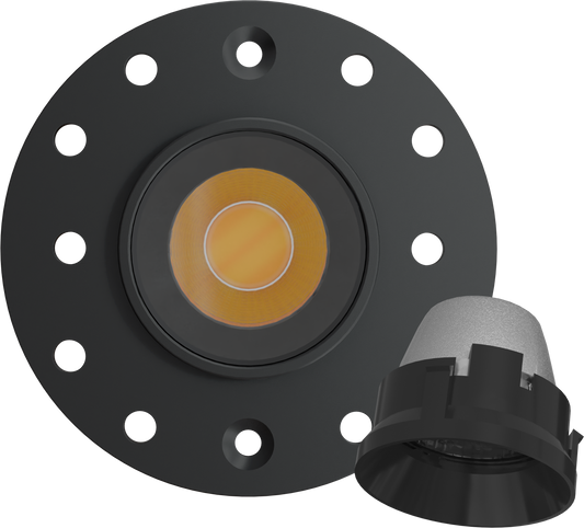 1 Inch Black Round Trimless Kit