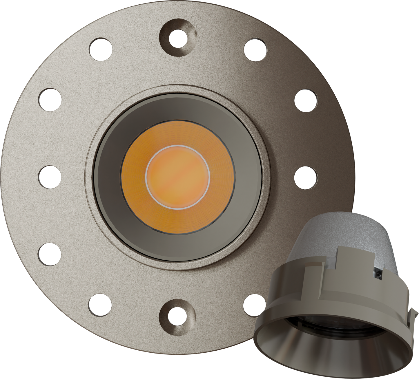 1 Inch Nickel Round Trimless Kit