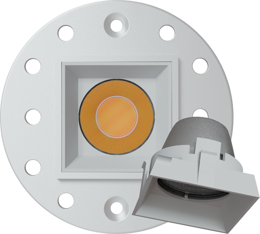1 Inch White Square Trimless Kit