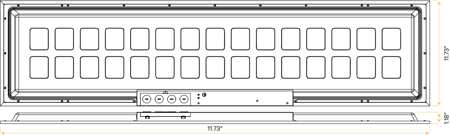 1X4 Backlit Flat Panel