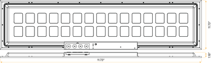 1X4 Backlit Flat Panel