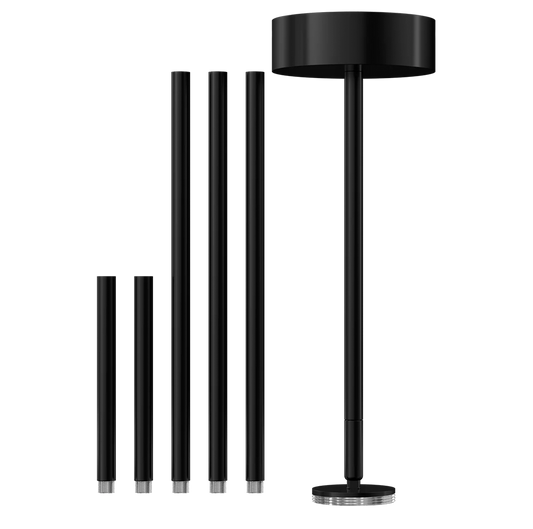 2.5 Inch Surface Mount Adjustable Stem Pendant (Black)