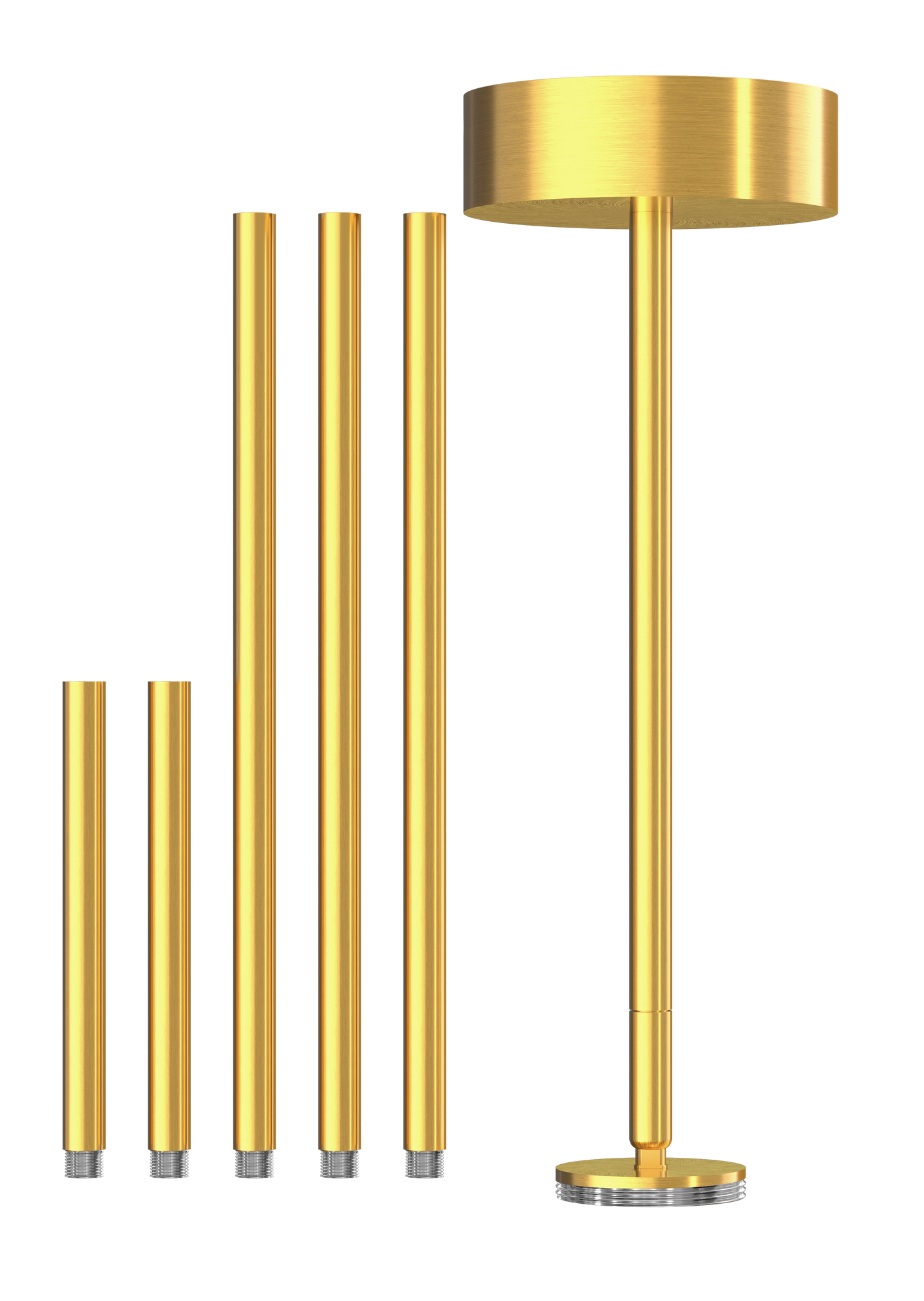 2.5 Inch Surface Mount Adjustable Stem Pendant (Brushed Brass)