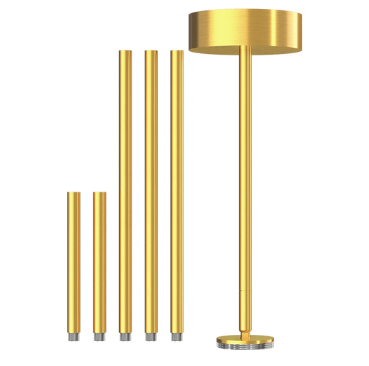 2.5 Inch Surface Mount Adjustable Stem Pendant (Brushed Brass)