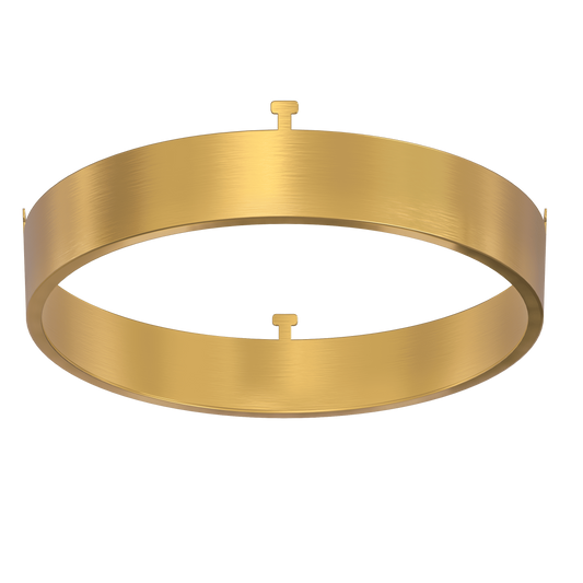 5" Round Brushed Brass Surface Mount Cover